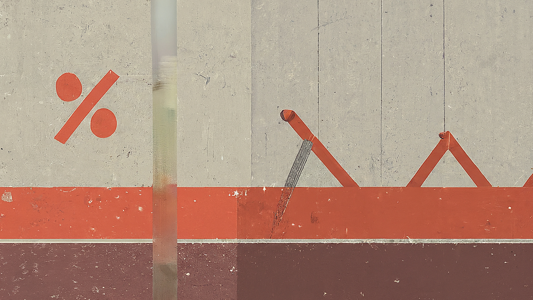 Clean graphic about risk assessment, abstract evaluation elements, red and brown colors