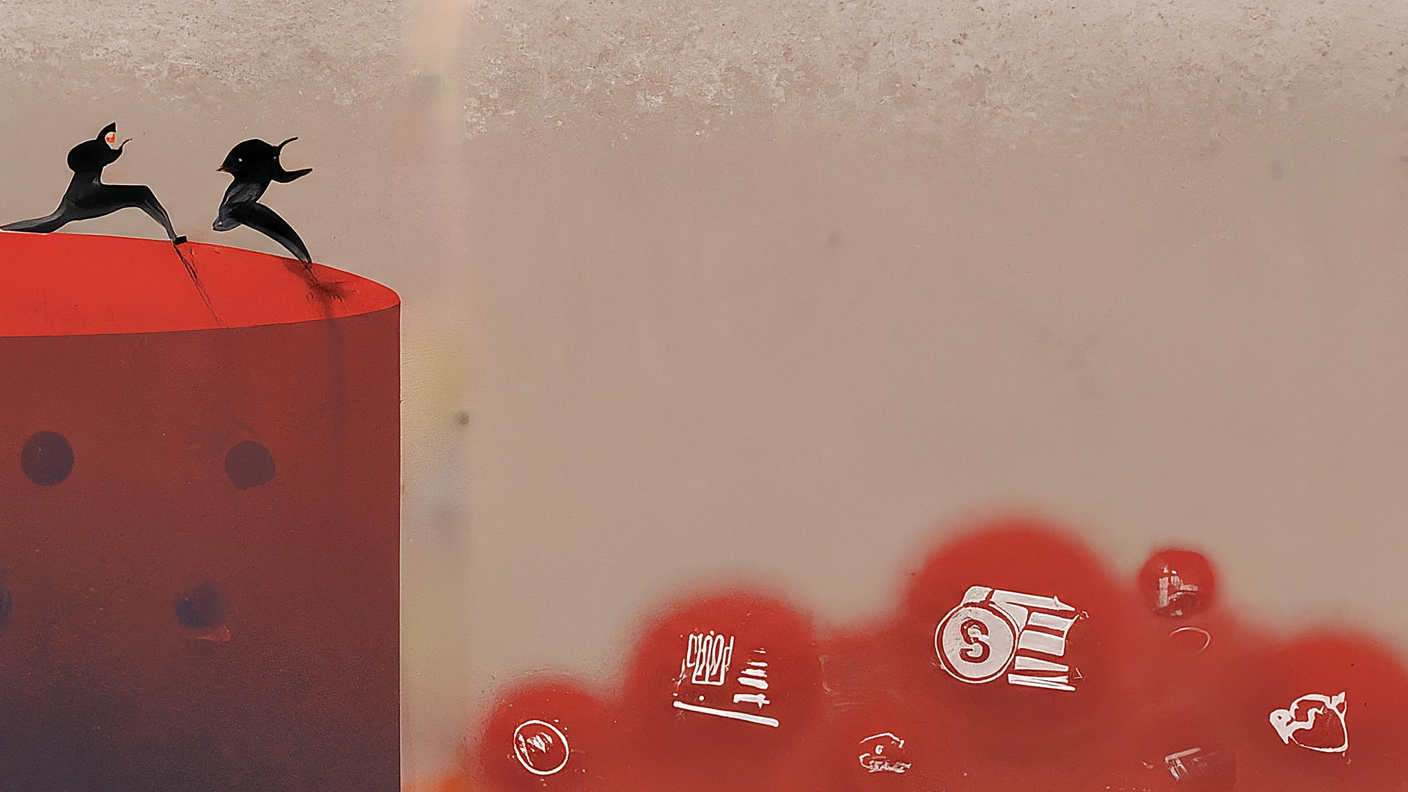 Educational illustration about risk management basics, abstract risk concepts, red color scheme